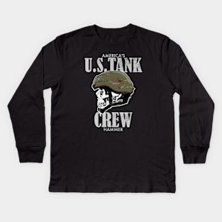 US Tank Crew (distressed) Kids Long Sleeve T-Shirt